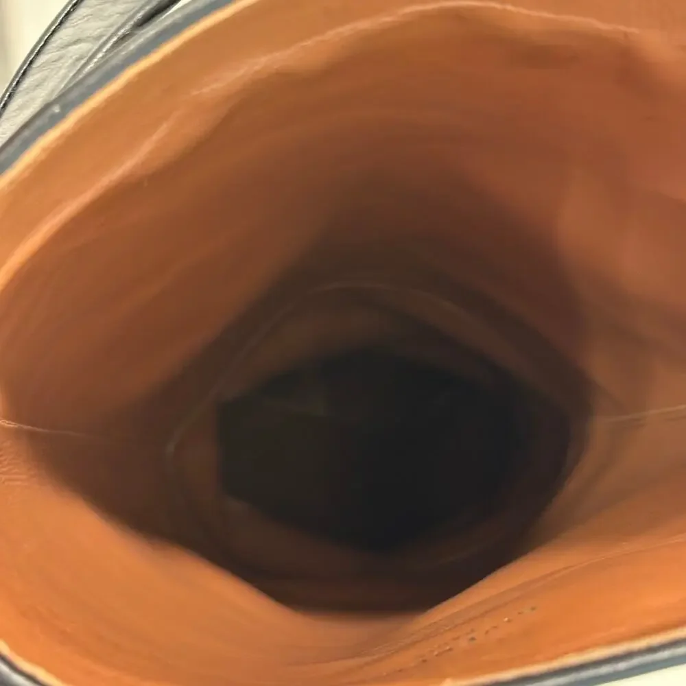 Givenchy Shark Lock Leather Wedge Knee High Boots Black Women’s 38 8 - Picture 16 of 17